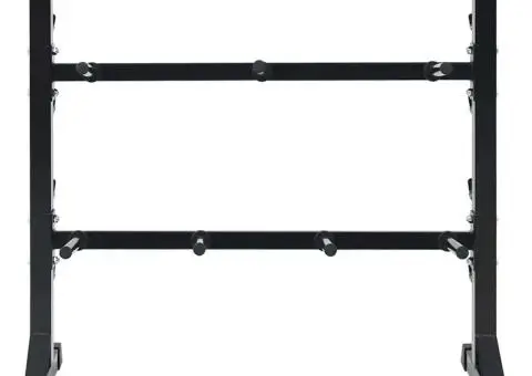 Rack pentru haltere cu 7 suporturi și 8 cârlige 300 kg Oțel - 3/5