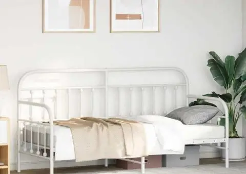 Cadru pat de zi, alb, 80x200 cm, oțel - 5/5