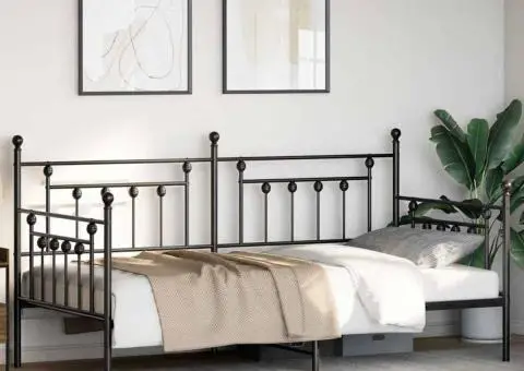 Cadru de zi Negru 100x190 cm Oțel - 5/5