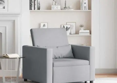 Sofă convertibilă 3 în 1 gri deschis - 1/5