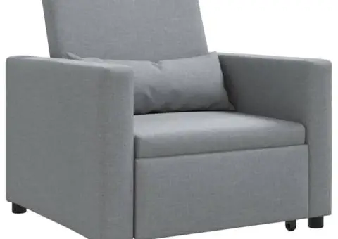 Sofă convertibilă 3 în 1 gri deschis - 2/5