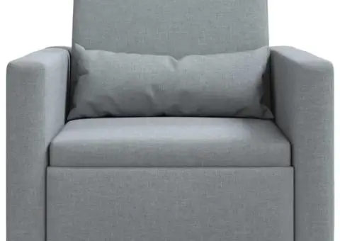 Sofă convertibilă 3 în 1 gri deschis - 5/5