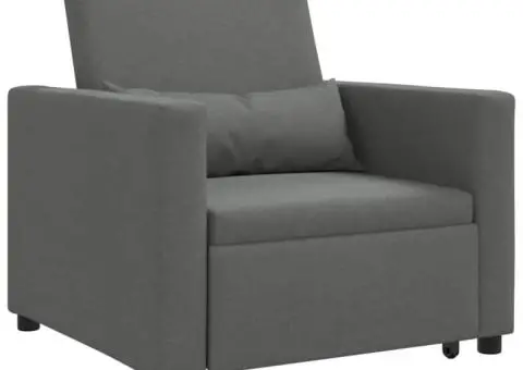 fotoliu convertible 3 în 1 gri închis - 2/5