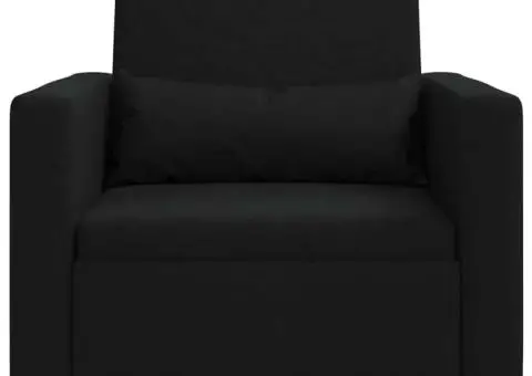Sofă Convertible 3 în 1 Fotoliu Singur Negru - 5/5