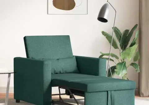 Canapea Folie 3 în 1 Convertible Verde Închis - 3/5