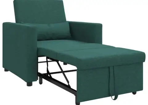 Canapea Folie 3 în 1 Convertible Verde Închis - 4/5