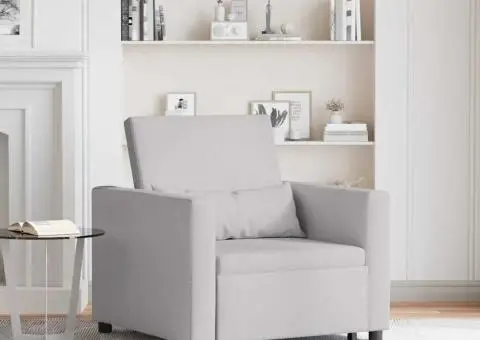 3 în 1 Sofa Singur Transformabil Gri Nor Țesătură - 1/5