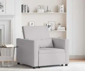 vidaXL 3 în 1 Sofa Singur Transformabil Gri Nor Țesătură