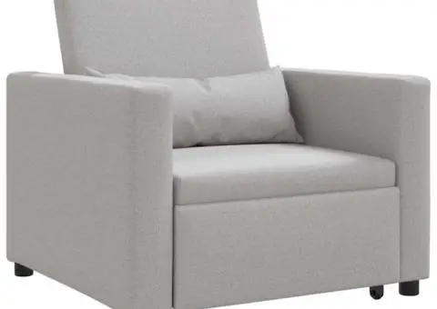 3 în 1 Sofa Singur Transformabil Gri Nor Țesătură - 2/5