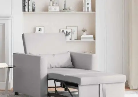 3 în 1 Sofa Singur Transformabil Gri Nor Țesătură - 3/5