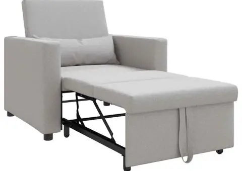 3 în 1 Sofa Singur Transformabil Gri Nor Țesătură - 4/5