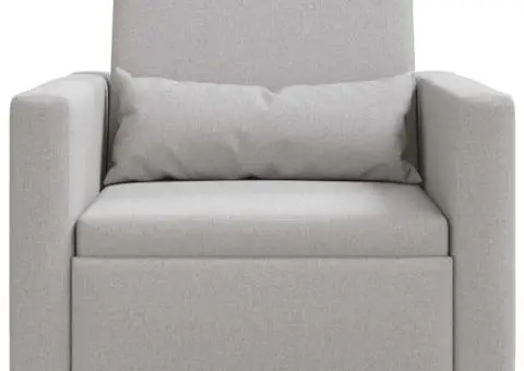 3 în 1 Sofa Singur Transformabil Gri Nor Țesătură - 5/5