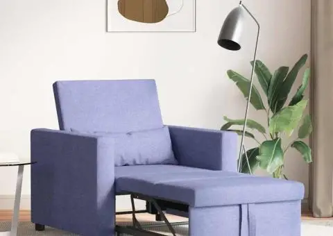 Fotoliu 3 în 1 Convertible Albastru Jeans - 3/5