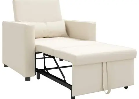 Canapea Pat Convertibilă 3 în 1 din Pânză - 4/5