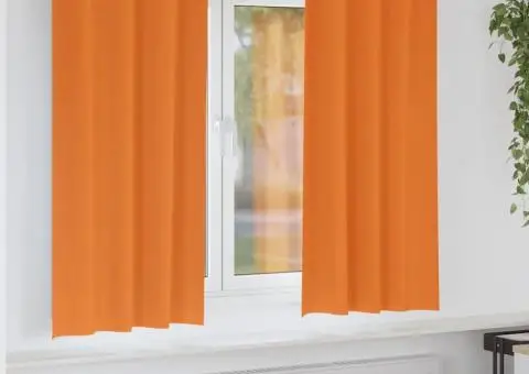 Perdele 2 pcs Portocaliu intens 175 x 140 cm Poliester - 1/5