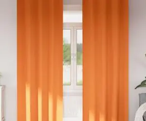 vidaXL Perdele 2 pcs Portocaliu intens 260 x 140 cm Poliester