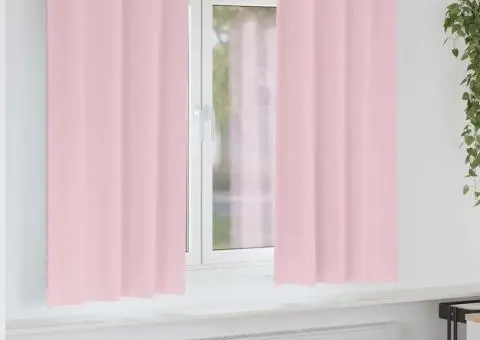 Perdele cu perdele 2 pcs Roz bebeluș 175 x 140 cm Poliester - 1/5