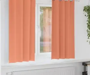 vidaXL Perdele cu perdele 2 pcs Terracota 175 x 140 cm Poliester