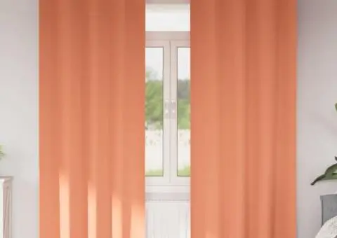 Perdele cu perdele 2 pcs Terracota 260 x 140 cm Poliester - 1/5