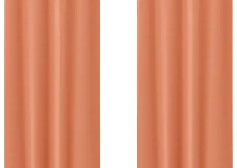 Perdele cu perdele 2 pcs Terracota 260 x 140 cm Poliester - 2/5