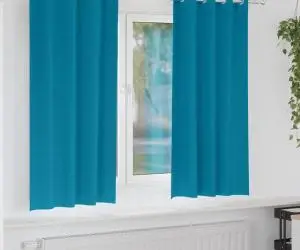 vidaXL Perdele cu perdele 2 pcs Turcoaz 175 x 140 cm Poliester