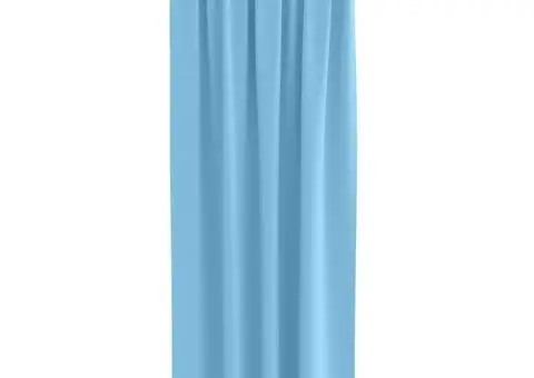 Perdele 2 pcs Albastru deschis 245 x 140 cm Poliester - 3/5