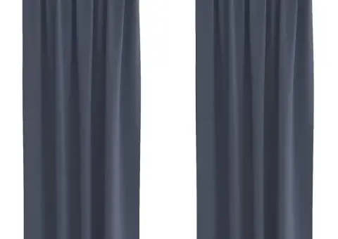 Perdele cu perdele 2 pcs Antracit 260 x 140 cm Poliester - 2/5