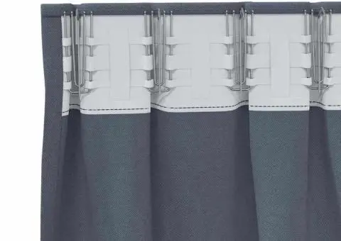 Perdele cu perdele 2 pcs Antracit 260 x 140 cm Poliester - 4/5