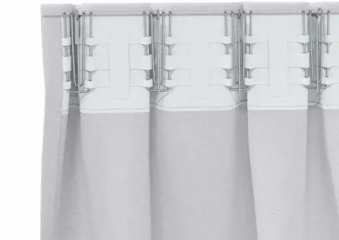 Perdele cu perdele 2 pcs Gri deschis 140 x 140 cm Poliester - 4/5