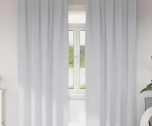 vidaXL Perdele cu perdele 2 pcs Gri deschis 245 x 140 cm Poliester