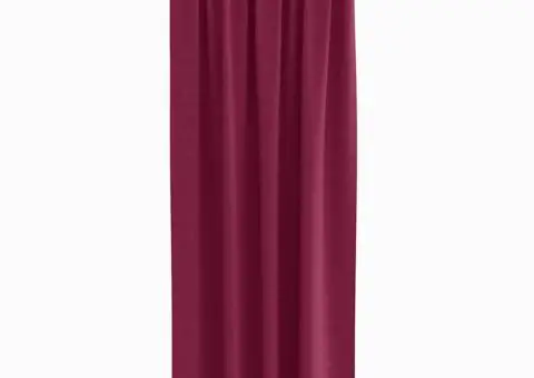 Perdele cu perdele 2 pcs Roșu Vin 225 x 140 cm Poliester - 3/5