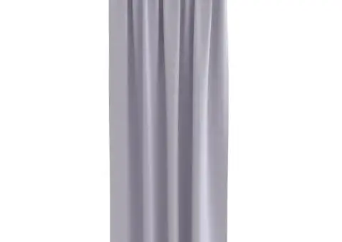 Perdele cu perdele 2 pcs Gri metalic 245 x 140 cm Poliester - 3/5