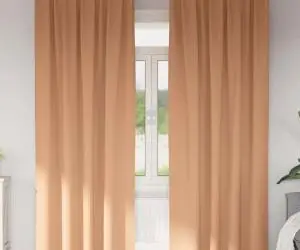 vidaXL Perdele cu perdele 2 pcs Maro deschis 245 x 140 cm Poliester