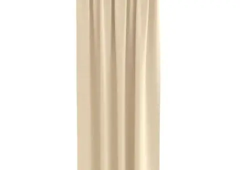 Perdele cu perdele 2 pcs Crem 245 x 140 cm Poliester - 3/5