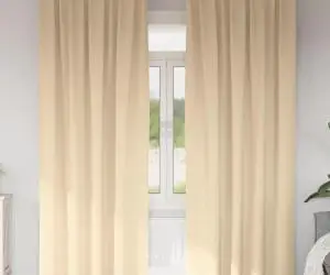 vidaXL Perdele cu perdele 2 pcs Crem 260 x 140 cm Poliester