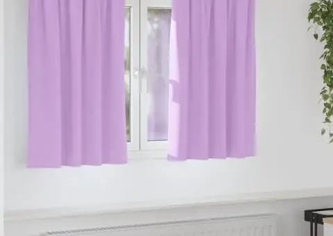 Perdele cu perdele 2 pcs Violet 140 x 140 cm Poliester - 1/5