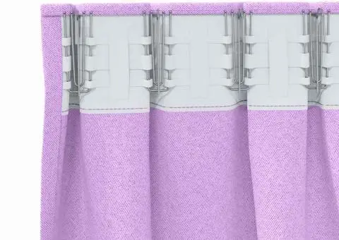 Perdele cu perdele 2 pcs Violet 140 x 140 cm Poliester - 4/5