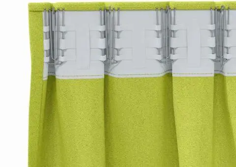 Perdele cu perdele 2 pcs Verde măr 260 x 140 cm Poliester - 4/5