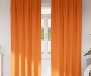 vidaXL Perdele 2 pcs Portocaliu intens 225 x 140 cm Poliester