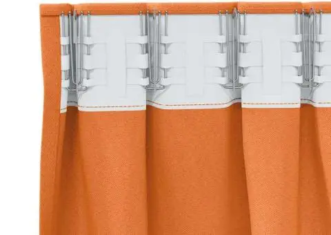 Perdele 2 pcs Portocaliu intens 225 x 140 cm Poliester - 4/5