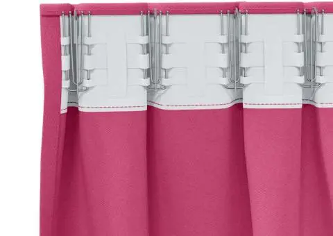 Perdele cu perdele 2 pcs Roz intens 225 x 140 cm Poliester - 4/5