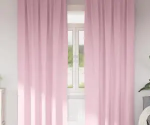vidaXL Perdele cu perdele 2 pcs Roz bebeluș 245 x 140 cm Poliester