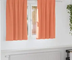 vidaXL Perdele cu perdele 2 pcs Terracota 140 x 140 cm Poliester