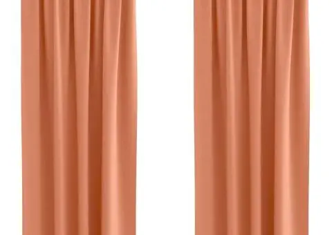 Perdele cu perdele 2 pcs Terracota 225 x 140 cm Poliester - 2/5