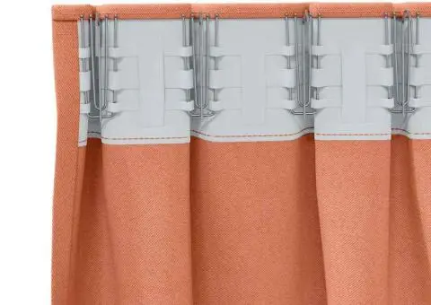 Perdele cu perdele 2 pcs Terracota 260 x 140 cm Poliester - 4/5