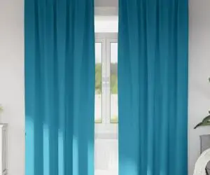 vidaXL Perdele cu perdele 2 pcs Turcoaz 245 x 140 cm Poliester