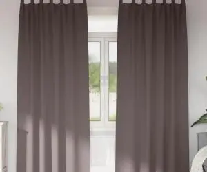 vidaXL Perdele cu perdele 2 pcs Maro închis 245 x 140 cm Poliester