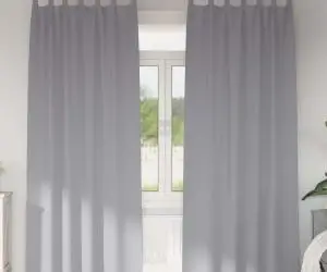 vidaXL Perdele cu perdele 2 pcs Gri deschis 245 x 140 cm Poliester