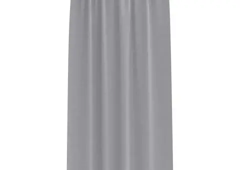 Perdele cu perdele 2 pcs Gri deschis 245 x 140 cm Poliester - 3/5
