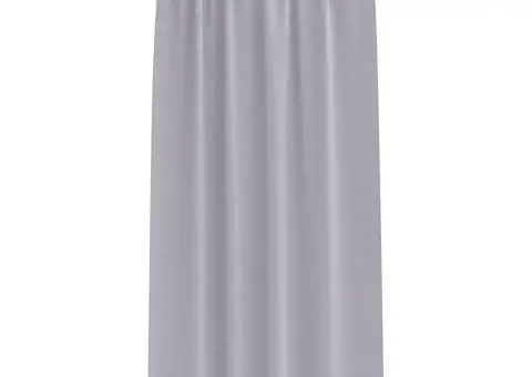 Perdele cu perdele 2 pcs Gri metalic 245 x 140 cm Poliester - 3/5